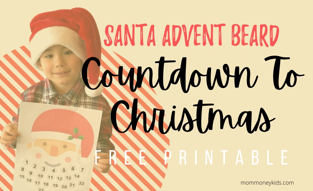 santa advent beard countdown to christmas free printable calendar