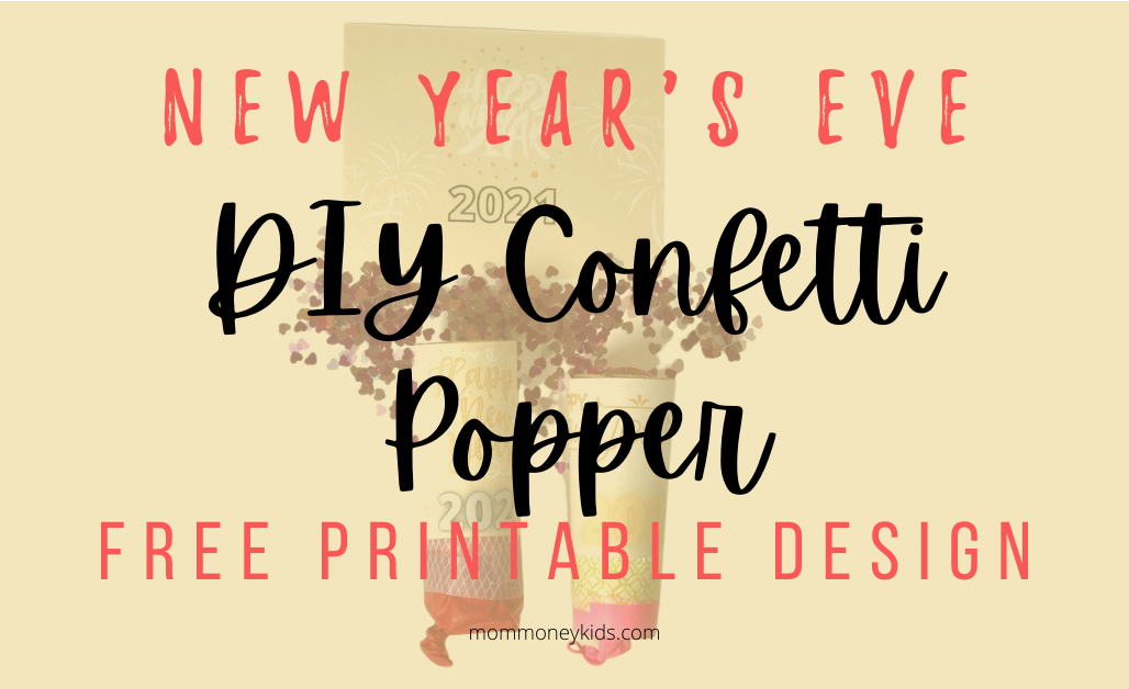 diy confetti popper new years eve craft