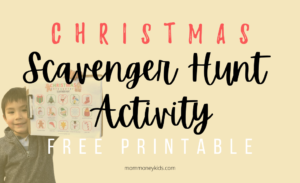 Christmas Scavenger Hunt Free Printable Activity Sheet - Mom Money Kids