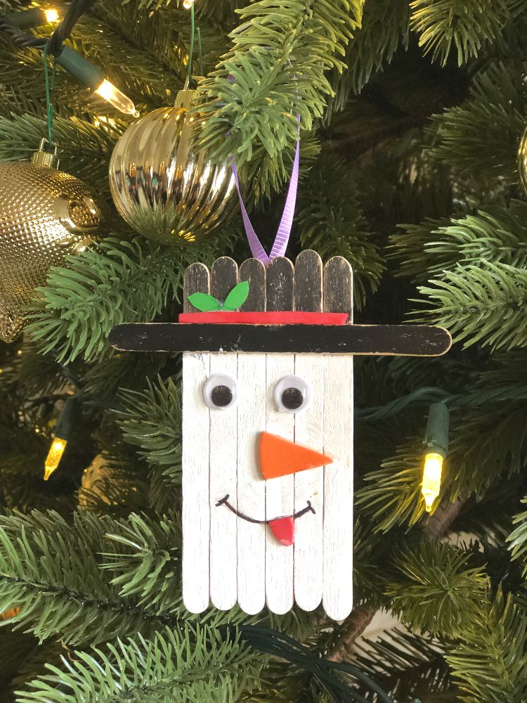 winter popsicle stick snowman diy toddler craft activity