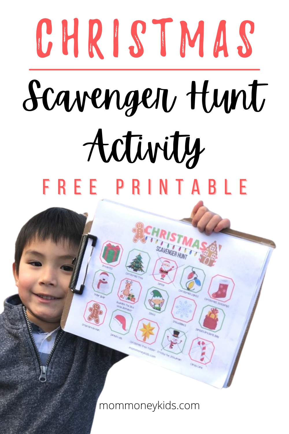 Christmas Scavenger Hunt Free Printable Activity Sheet - Mom Money Kids