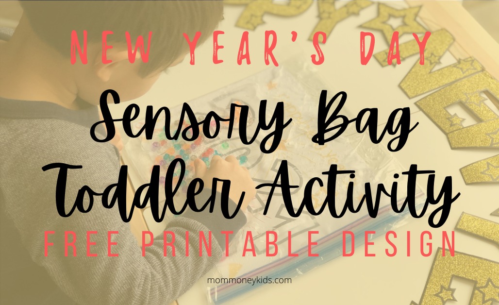 New Years Day Sensory Bag Activity and Printable