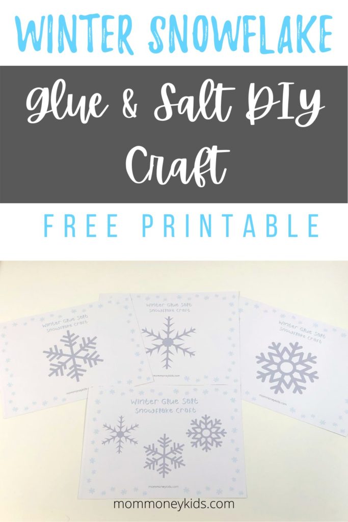 winter snowflake glue salt diy craft