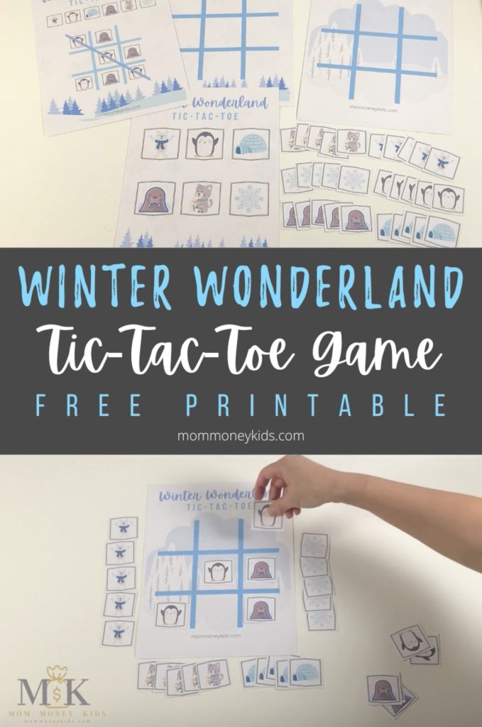 winter wonderland tic tac toe game printable