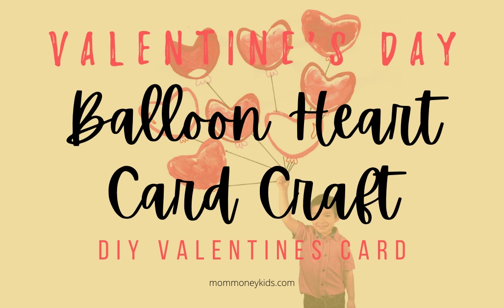 valentines day balloon heart card craft