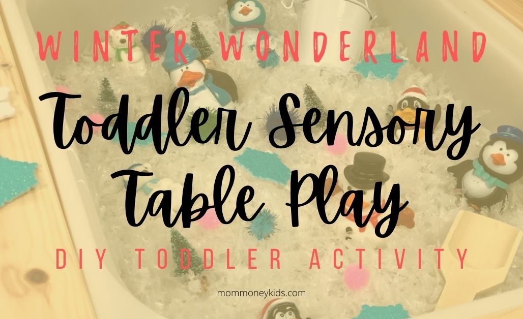 winter wonderland toddler sensory table play