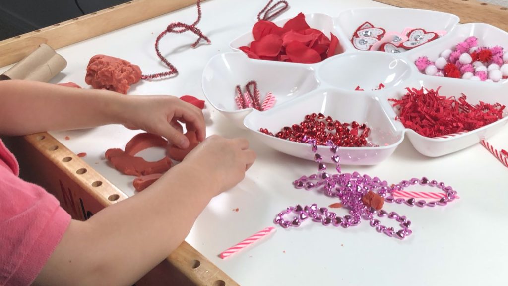 valentines day sensory tray and play play photo