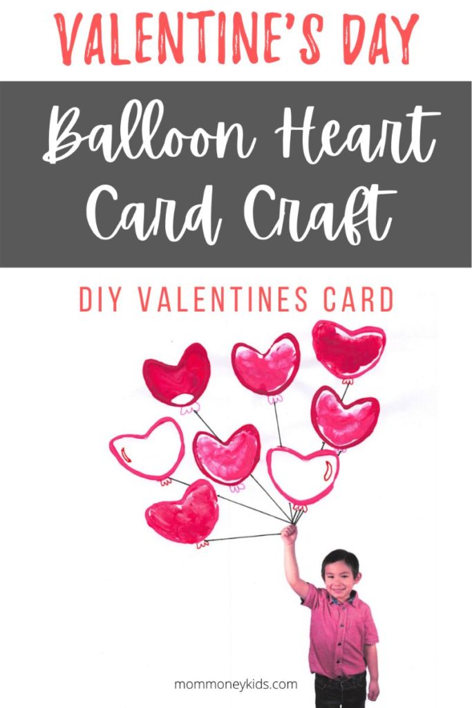 valentines day balloon heart card craft