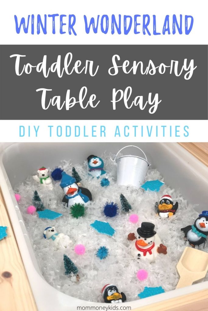 winter wonderland toddler sensory table play pinterest