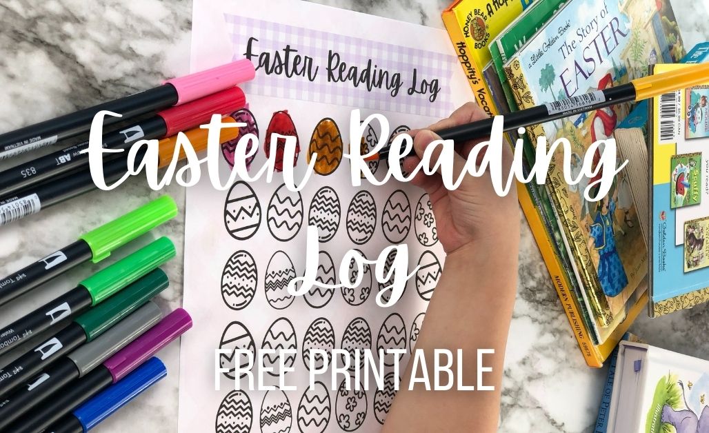 easter reading log free printable featured