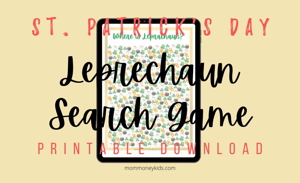 St. Patrick's Day Leprechaun Search Game Free Printable Featured