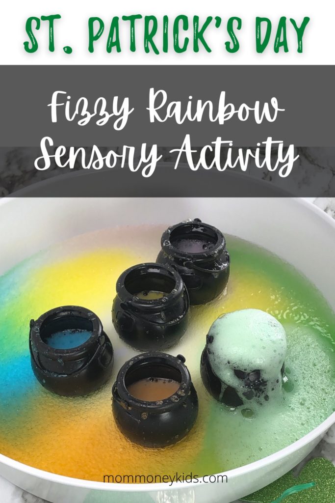 st patrick's day fizzy rainbow sensory activity pin