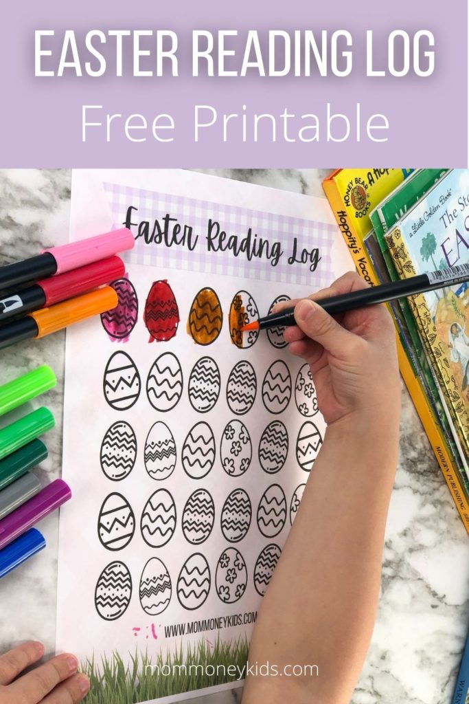 easter reading log free printable pinterest