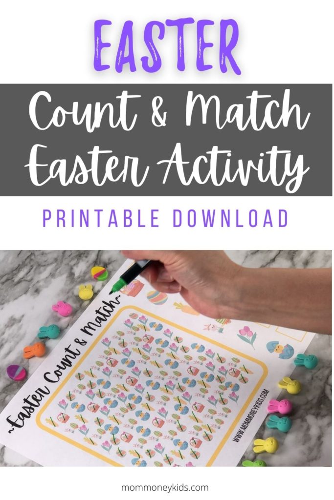 easter count and match easter activity pinterest