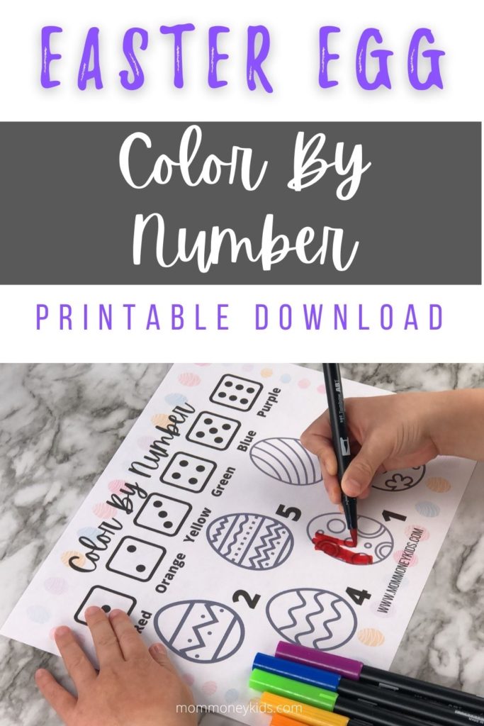 easter egg color by number free printable pinterest