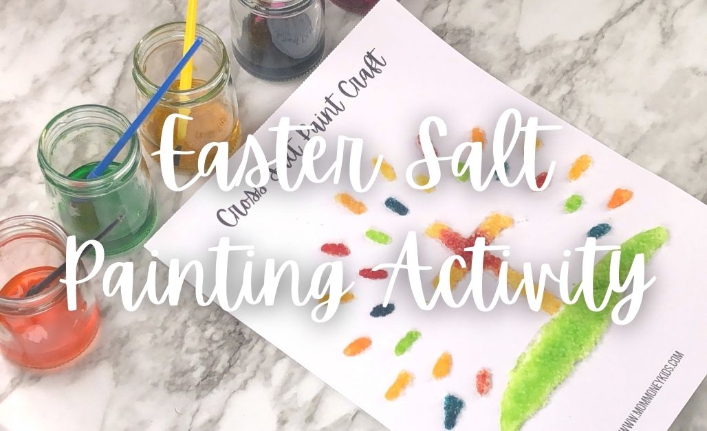 easter salt and glue painting process art printable bundle featured