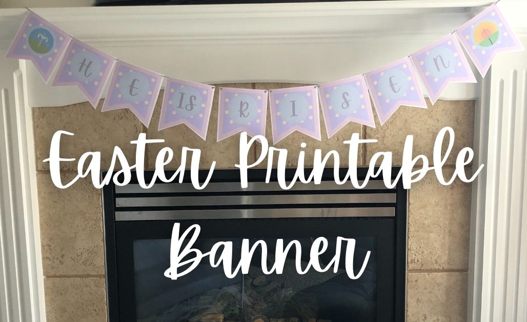 Easter printable banner he is risen