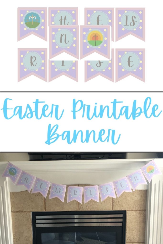 he is risen easter printable banner