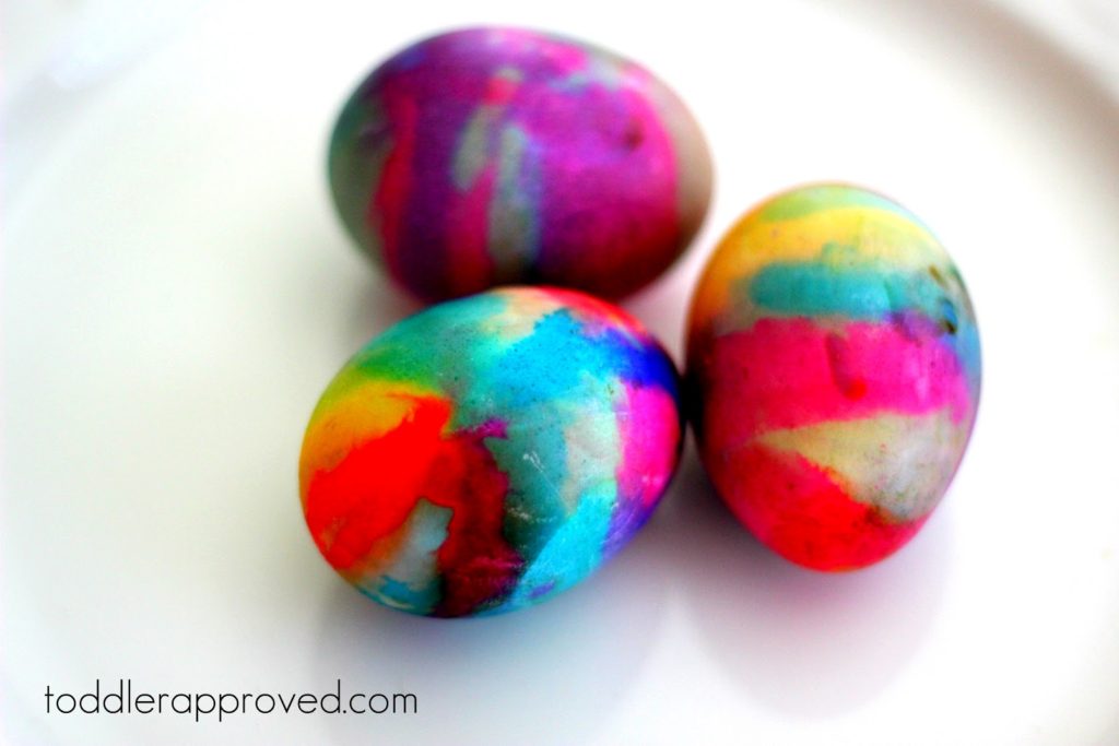 volcano dyed easter egg design