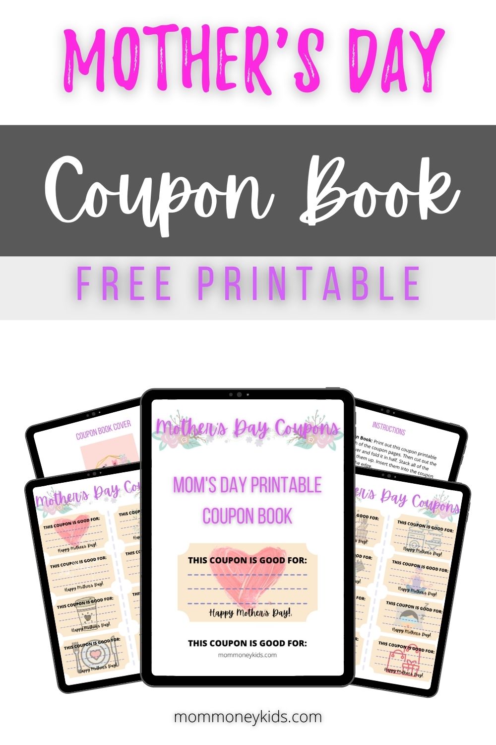 mothers day coupon book free printable activity