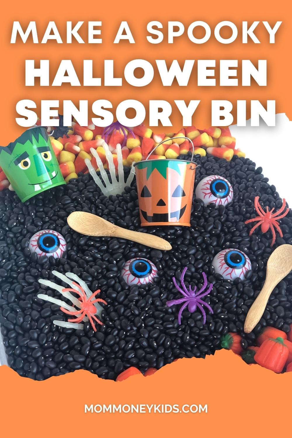 make a spooky halloween sensory bin
