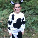 kids no sew diy halloween cow costume