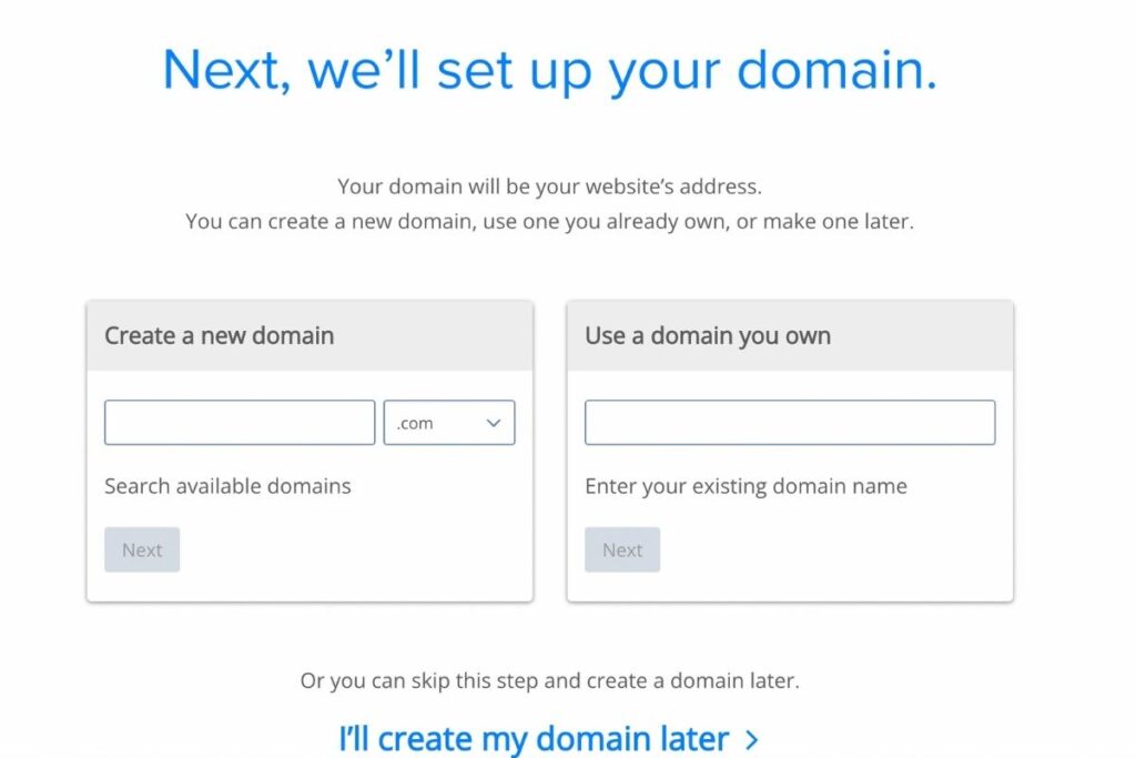 You will now need to choose what you're going to name your site
