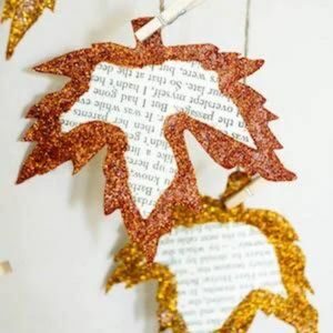 book page fall leaves craft