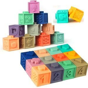 Soft Stacking Blocks for Baby Montessori Sensory Infant Bath Toys for Toddlee Toddlers Babies