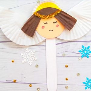 popsicle stick angel ornament craft