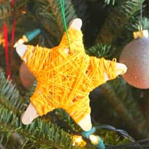 popsicle stick star tree ornament craft activity