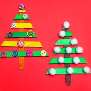 christmas trees popsicle stick craft activity
