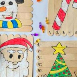 craft popsicle stick puzzle christmas toys