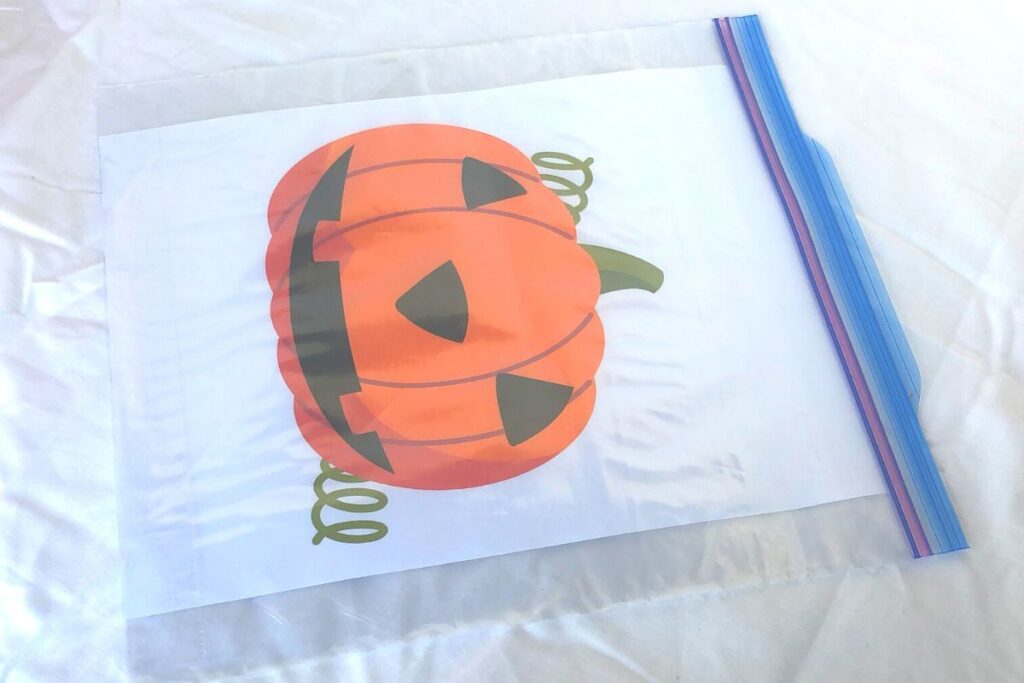 jack o lantern printable fall sensory bag play activity