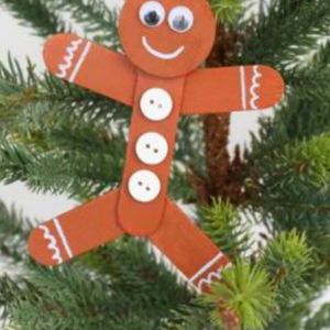craft popsicle stick gingerbread man activity