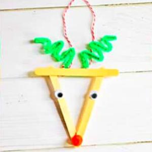 reindeer craft popsicle stick