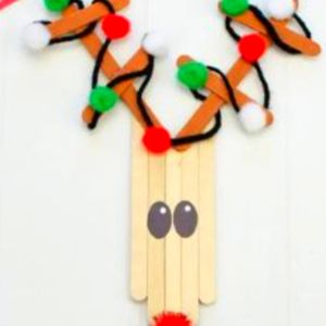 craft popsicle stick reindeer kids ornament