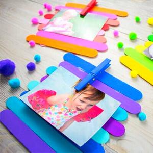 popsicle stick picture frame craft