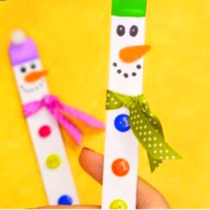 popsicle stick snowman cute craft