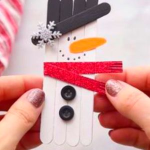 popsicle stick full snowman craft activity