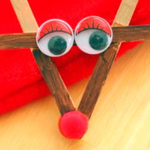 rudolph the red nose reindeer stick craft