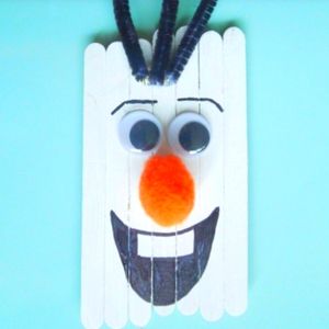 Olaf popsicle stick craft for kids