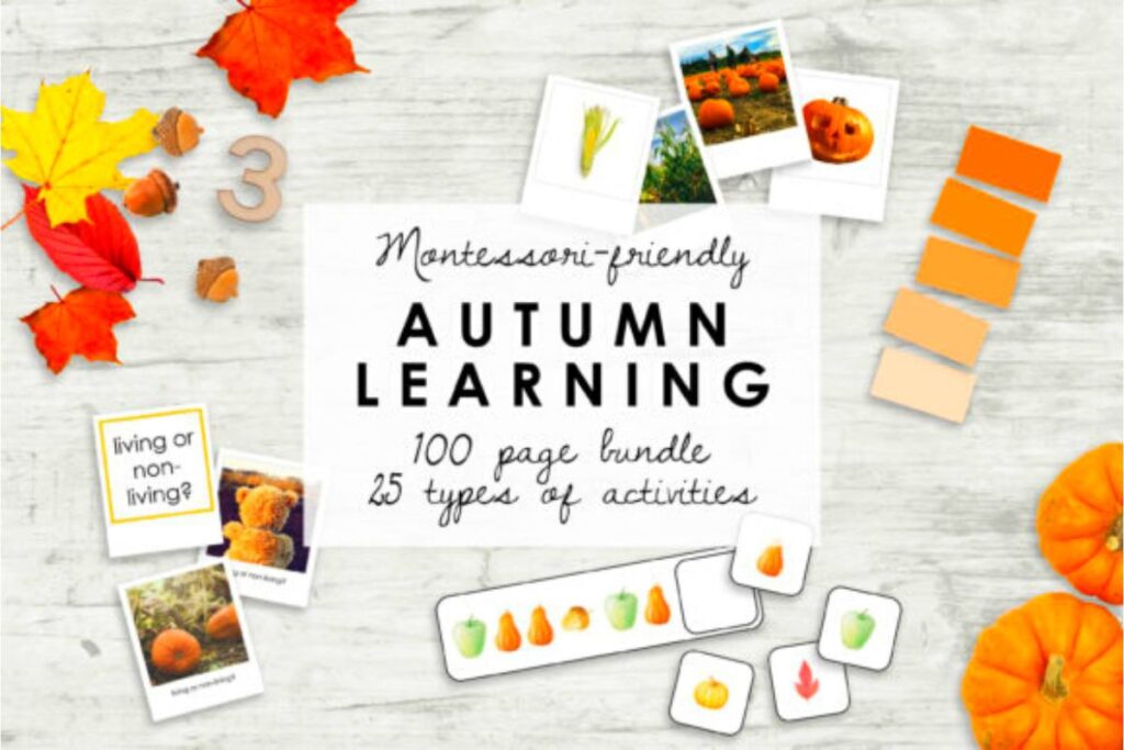 Montessori Autumn Learning Unit Bundle