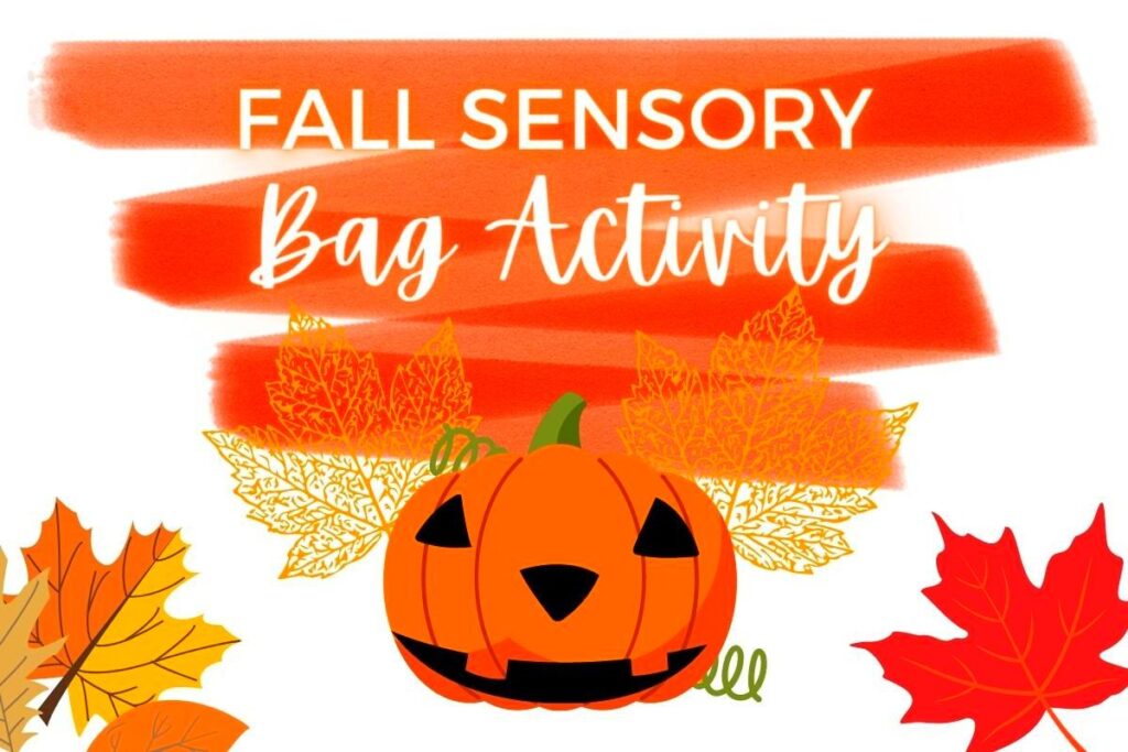 fall sensory bag activity for kids