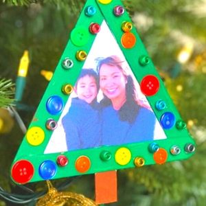 DIY Christmas Tree Popsicle Stick Ornament
