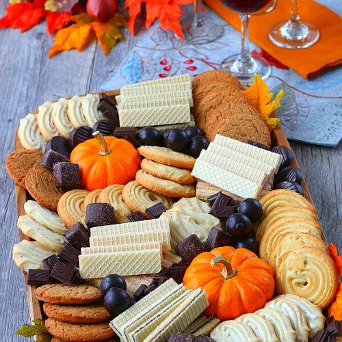 fall themed cookie charcuterie board idea